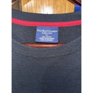 RALPH LAUREN POLO Men's X-LARGE LONG Sleeve SLEEPWEAR Shirt BLACK XL